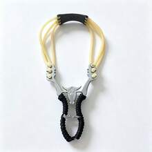 1pc Upgraded 6-Strand Slingshot With High Precision & Powerful Elastic Band, Traditional Catapult For Outdoor Hunting Or Sport Shooting - Grey - View 1
