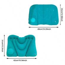 Manual Inflatable Lumbar Pillow, Portable Inflatable Waist Cushion, Lumbar Support Pad, Unisex Lightweight Back Support Air Cushion, Travel Pad, Essential Accessory For Long-Term Sitting In Train, Airplane, Office, Car, Camping And Travel - Grey - View 12