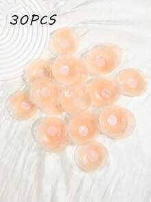 Women's Silicone Boxed Nipple Covers, Invisible Breast Pads, Strapless Bra, Adhesive Bra, Women's Lingerie, Invisible Bra, Washable And Reusable - Apricot - View 12