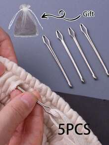 1/3/5/7pc Closed End Elastic Rope Threading, Device Trouser Belt Lead Device Sewing Tool, Forceps Auxiliary Tools Elastic Band Clamp, Strap Threader Pull Through Sewing, Threading Tool For Sewing, Sewing Aid, Easy Grip, Compact Tool - Multicolor - View 13