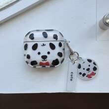 Minimalist Puppy Earphone Case Compatible With AirPods Case 2/3/4/Pro/Pro2/Pro3, With Pendant, Anti-Drop Earphone Case, Gift, Fashion Accessory, Combining Aesthetics And Practicality - White - View 7