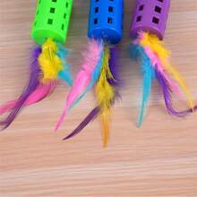 New Pet Double-Headed Feather Wand Cat Self-Entertainment Toy With Colorful Tassels And Bell Pet Supplies Toy - View 7