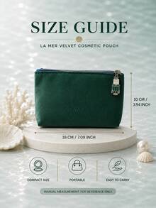 La Mer Square Makeup Bag, 18*10cm, Sold Individually, Unique Color-Blocking, Zipper Closure, Portable, Suitable For Daily Storage And Travel - La Mer Square Makeup Bag - View 11