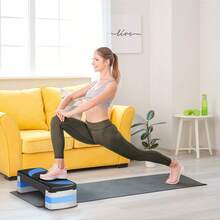 Stepper Fitness Aérobic hauteur réglable 10/15/20 cm surface antidérapante 80 x 31 x 20 cm noir bleu - Multicolore - Voir 4