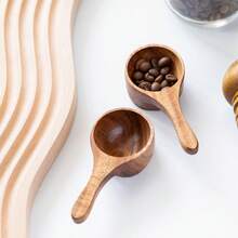 5pcs Wooden Cooking Utensil Set, Natural Wood Spoons And Mixer Set, Suitable For Non-Stick Pans & Pots - Brown - View 8