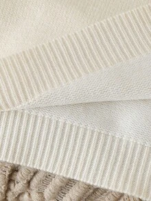 Sweater Kasual Lengan Panjang Leher Bulat Bordir Beruang untuk Anak Perempuan Remaja Musim Gugur/Dingin - Aprikot - View 6