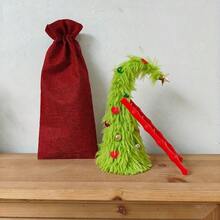Christmas Desktop Bendable Christmas Tree, Green Plush Christmas Tree, Christmas Tree Desktop Decoration, Party Table Centerpiece (No Light Strip, No Glow, No Ladder) - Multicolor - View 5