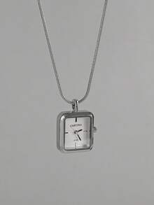CARYINO New BLINGBLING Fashion Women's Necklace Watch With Time Display, Classic Small Square Design With Rhinestones, Gradient Color Sunburst Dial, Niche Designer Style, Light Luxury Fashion, Suitable For Festivals, Parties, Weddings, Back To School, Christmas, Thanksgiving, Halloween, Easter And Other Occasions, Also The Best Gift For Girlfriend And Mother - one-size - View 13