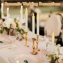 3D Flickering Flameless Candle With A Cone-Shaped Candlestick, Featuring A Realistic Flame, Suitable For Christmas, Halloween, Weddings, Valentine's Day, Table Decorations, Windowsill Decorations, And Home Party Decorations. - 12Pcs Candles - View 9