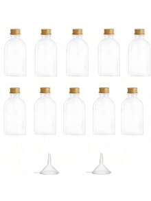 5/10/35pcs 100ml Mini Plastic Empty Bottles Olive Oil Dispenser, Compact & Portable, Leak-Proof Design, Travel Essential, Suitable For Various Liquids, Picnic, Travel, Home Bathroom, Kitchen, Christmas, New Year - Clear - View 1
