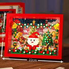 Christmas Micro Particle Building Blocks, 12 Styles Santa Claus Snowman Christmas Tree Reindeer Assembly Blocks, Children's Educational Handmade Puzzle Toy, Holiday Gift Small Decoration - Multicolor - View 20