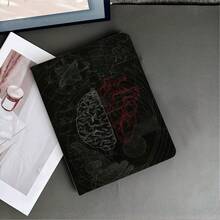 1件復古解剖大腦心臟星圖平板保護殼，附筆槽，相容 iPad 10代智能保護殼/Air 13(M3 2025)/Air 11/11(A16 2025)，相容 OPPO Pad，相容 MatePad，相容 Vivo Pad，相容 Honor Pad，相容 Xiaoxin Pad - 彩色 - 查看 10