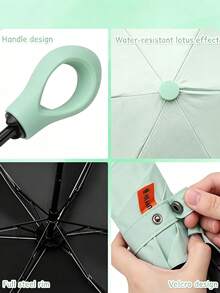 Loop Buckle Capsule Folding Sun Umbrella, UPF50+Mini Pocket Sun Umbrella, Portable Travel Umbrella With Storage Bag, Suitable For Daily Commuting, Outdoor Travel, Beach, Shopping, Walking, Suitable For Women, Suitable For Handbags - One Size Fits All - View 9
