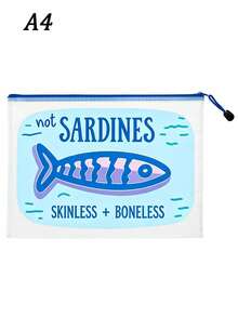Antique Sardine Waterproof Fashionable Beach Bag, Cartoon Rainbow Trout Pattern, Large Capacity Transparent Cosmetic Bag With Nylon Zipper - Lightweight, Very Suitable For Swimming, Beach, Cosmetics, Gifts For Friends - Multicolor - View 16