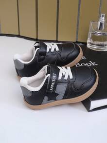 Vintage Black Athletic Shoes With Hook And Loop Closure, Easy To Put On And Take Off, Non-Slip, Durable, Lightweight And Wear-Resistant - Black - View 7