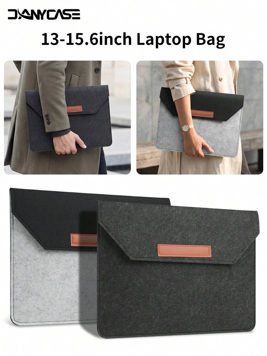 13-15.6 Inch Tablet Laptop Sleeve Bag, Suitable For Neo 13" A3404 Air Pro 13" 15", Felt Protective Case, Portable Travel Office Electronic Accessory - View 1
