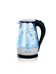 CAMRY Glass Electric Kettle, Glass Tea Kettle, 1.7L Water Kettle - LED Illumination, Boil-Dry Protection, Auto Shut-Off, White - EU E Type Plug(220-240V) - View 8