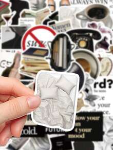 50pcs Museum Stickers For Phone Case, Refrigerator, Planner, Diary, Guitar, Scrapbook, Planner, Luggage, Helmet, Skateboard, Laptop - Museum - View 6