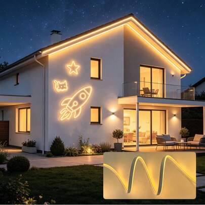 Warm White Neon Light Strip (Battery Compartment Included, Batteries Sold Separately), Wireless Portable, No Outlet Wiring Required, Extremely Easy Installation. One-Touch Switch For Easy Control, Supports Free Cutting To Fit Your Needs Without Waste. Perfect For Bedroom Bedside Atmosphere, Bay Window Decoration, Wardrobe/Cabinet Display, Wine Cabinet Display, Entryway Decoration, Kids Room Arrangement, Desktop Accent, Dorm Room Atmosphere Decoration