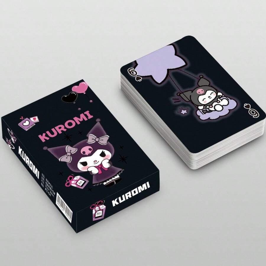 SANRIO Kuromi Co-Branded Theme Playing Cards, Personalized IP Pattern Cards, Suitable For Casual Entertainment Gatherings, Tabletop Games, Collection And Display, Dark Style, For IP Image Enthusiasts, Combining Play And Collection Attributes - Multicolor - View 1