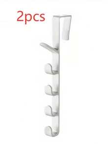 1/2 Pc Door Hanger With Five Hooks, Tool-Free Assembly, Space-Saving, Suitable For Use As A Storage Rack In Bedroom Wardrobes, For Storing Bags, Hats, Clothes And Accessories,Bathroom Door Towel Rack, No Drilling Required, Also Suitable For Bedrooms. - Multicolor - View 13
