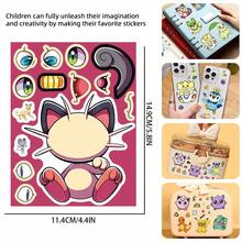 8PCS/16pcs Face‑Changing Stickers, Fun Educational Cartoon Decals, Creative DIY Decor Stickers For Journal, Water Bottle, Notebook, Skateboard, Craft Supplies, Halloween Christmas Party Favors - Multicolor - View 6