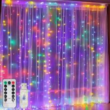 USB Powered LED Curtain Fairy Lights With Remote Control, 8 Flashing Modes, Christmas Decoration Lights For Halloween, Easter, Valentine's Day, Wedding, Holiday Party, Indoor Atmosphere, Garden Lighting Decor String Lights - USB Curtain Light - View 22