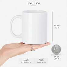 Novelty Tired Chicken Mug Ceramic Animal Print, "Caffeinate" Quote, 11oz(360ml), Hand Wash - White - View 3