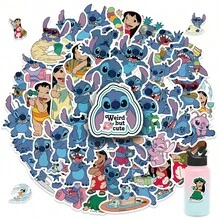 51pcs Disney Cute Cartoon Lilo & Stitch Stickers DIY Diary Notebook Laptop Luggage Skateboard Graffiti Stickers Fun Classic Style - 1 Set - View 14