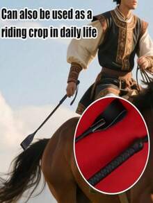 1pc Equestrian Riding Crop, Lightweight Horse Training Whip With Comfortable Grip Handle, Durable Horse Riding Equipment For Beginners, Training Practice, Outdoor Activities And Couple Leisure Moments - Multicolor - View 8
