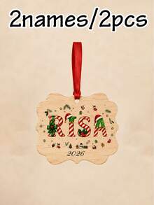Custom Name Christmas Ornament 2026, Personalized Christmas Tree Hanging Decor, Festive Candy Cane Letter Style, Customized Holiday Ornament, Customizable Name And Year Keepsake, Christmas Home Decoration, Holiday Gift, Christmas Decoration - Style a - View 11