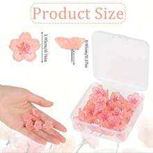 10pcs Pink Cherry Blossom Pattern Push Pins, Decorative ABS Resin Push Pins, Suitable For Photos, Postcards And Notes, Messages, Paper - A - View 11
