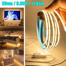 5/3/2/1m COB High Brightness Flexible LED Strip Light, USB Plug-In Power, Button Switch Control, Ultra-Thin Decorative Light Bar, Suitable For Cabinets, Mirrors, Ceilings, Kitchens, Bedrooms And Offices, Wall Decoration Fill Light And Backlight Multi-Scene Lighting - LED Strip - View 15