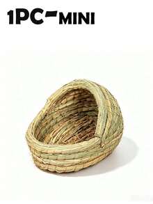 1pc Handmade Natural Bird Nest, Comfortable Resting And Hiding Place For Small Pet Birds (Budgies, Canaries, Lovebirds, Parrots, Quail), Lightweight Rustic Bird Cage Accessory, Bird, Bird Cage, Bird Toy, Budgie - A - View 12