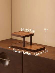Wooden Multi‑Tier Display Shelf, Decorative Countertop Storage Rack, Multi‑Layer Collectibles Organizer For Figurines, Teacups, Mugs, Cosmetics, Keys, Desktop Decor Stand For Home Kitchen Office Desk Organization - Multicolor - View 8