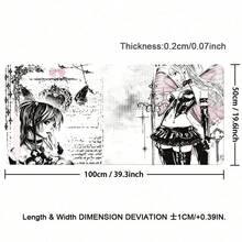 Dark Gothic Style Girl Desk Mat Anime Mousepad Computer Gamers Lock Edge Mouse Pad Gaming E-Sports Keyboard Pads - View 12
