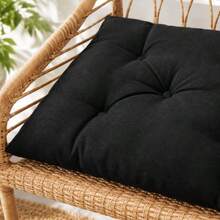 100x45 Cm Soft Fiber-Filled Bench Cushion, Single Seat Cushion (Bottom Part Only), Made In Turkey. - Black - View 7