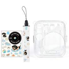1pc Protective Camera Case Compatible With Fujifilm In Stax Mini 13, Custom Fit Instant Accessories With Cartoon Stickers, Clear Glitter PC Bag With Adjustable Shoulder Strap, Suitable As A Gift For Holidays, Professional Camera Protective Case. - View 16