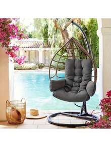 1pc Modern Metal Rocking Chair, Single Hanging Chair With Cushion, Multifunctional Indoor Bedroom Sofa Chair, Home Balcony Living Room Leisure Chair - Multicolor - View 6