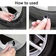 5pcs Sparkling Rhinestone Car Accessories Set: 1pc Double Row Engine Start Button Ring & 4pcs Crystal Tire Valve Stem Caps, Suitable For Women - 2-piece Valve Stem & Start Ring Set - View 8