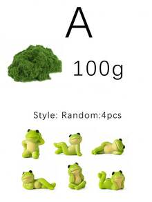 Mini Green Frog Figurine Set, Cute Multiple Poses, Suitable For Moss Terrarium, Fairy Garden, Succulent Planter And DIY Miniature Landscape Decoration, Glossy Miniature Decor, Suitable For Home Desktop Display, Halloween, Thanksgiving, Christmas And Easter Decoration - Green Plant Set - View 11
