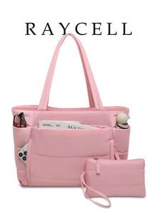 Women's Lightweight Fluffy Tote Bag, Suitable For Travel, Work, Beach, Gym, Shopping, School And Office Use - Multicolor - View 2