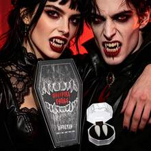 Set 4 Pasang Taring Vampir, Tersedia 4 Ukuran, Taring Vampir Halloween - Taring Resin Putih Tajam Realistis, Cocok untuk Kostum Halloween, Zombie, Setan, Pesta Gotik - Aksesori Taring Vampir Wanita yang Dapat Dipakai Sepanjang Tahun, Desain Minimalis, Pengerjaan yang Indah, Aksesori Cosplay Horor, Bahan Tahan Lama, Penting untuk Penggemar Cosplay - MultiWarna - View 5
