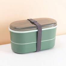 1PC Diet Portion Control Bento Lunch Box, Double Layer Stackable Compartment Divided Meal Prep Container, Large Capacity Portable Food Storage For Office Commute, Fruit Fresh Keeping Lunchbox, Work Meal Box, Birthday Housewarming Gift,Back To School - Multicolor - View 13