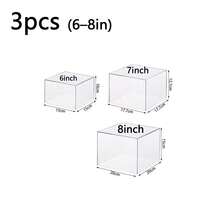 1/6pcs Acrylic Buffet Display Stand, Food Display Rack, Suitable For Buffet Table, Hollow Bottom Dessert Cube Box, White Cube Desktop Storage Rack Storage Box, Suitable For Dessert And Cake Display In Parties, Weddings And Other Festivals - Clear - View 14