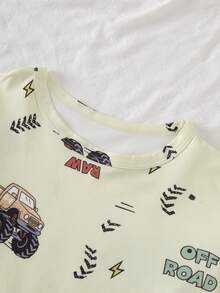 3 Sets Boys Pajama Set Long Sleeve Long Pants Cartoon Print Spring Autumn Home Wear All-Over Print - Multicolor - View 4