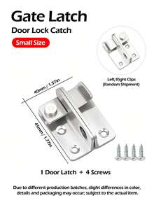 1pc Stainless Steel Gate Latch With Padlock Hole, Heavy Duty Anti-Rust Flip Latch Slide Bolt Latch, Door Lock Catch For Barn Garage Garden Shed Bathroom Cabinet Pet Cage Fence Sliding Door Window - Multicolor - View 10