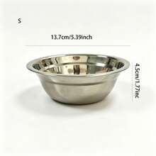 4-Piece Thickened Stainless Steel Multi-Purpose Bowl Set, Stackable Storage In Various Sizes, Mirror Finish Easy To Clean, Rolled Edge Smooth And For Hands. Suitable For Washing Vegetables, Rinsing Rice, Mixing Salads, Kneading Dough, Marinating Ingredients, Kitchen Prep, Baking, Cooking, Family Gatherings, Durable And Rust-Resistant, Suitable For Home And Commercial Use, Large Capacity Practical Mixing Bowl Set, Christmas, Halloween, Thanksgiving, Easter, New Year's Eve, Back To School, Gift. - View 9