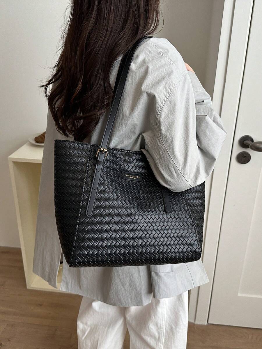 Large Capacity Bag For Women's Autumn And Winter Versatile 2024 New Simple Shoulder Bag, College Student Class Bag, Commuting Tote Bag