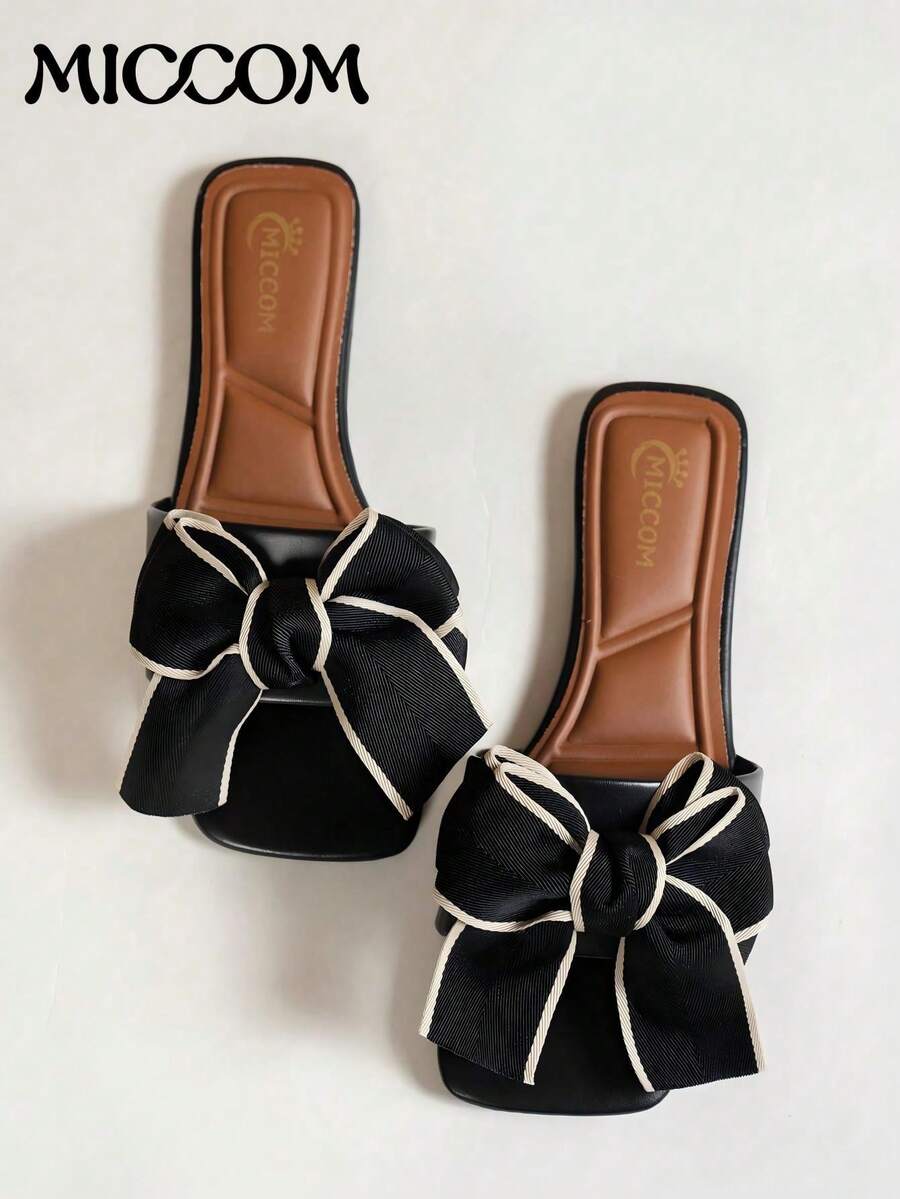 MICCOM Sandal Wanita Model Baru, Sandal Serbaguna Musim Semi/Panas, Sandal Pantai, Sandal Luar Ruangan Anti Selip - Hitam - View 1